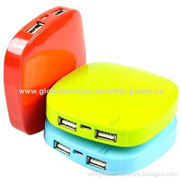 Power Banks/Chargers for iPhone, iPad with 3,000mAh, Brief Appearance, Various Colors Available